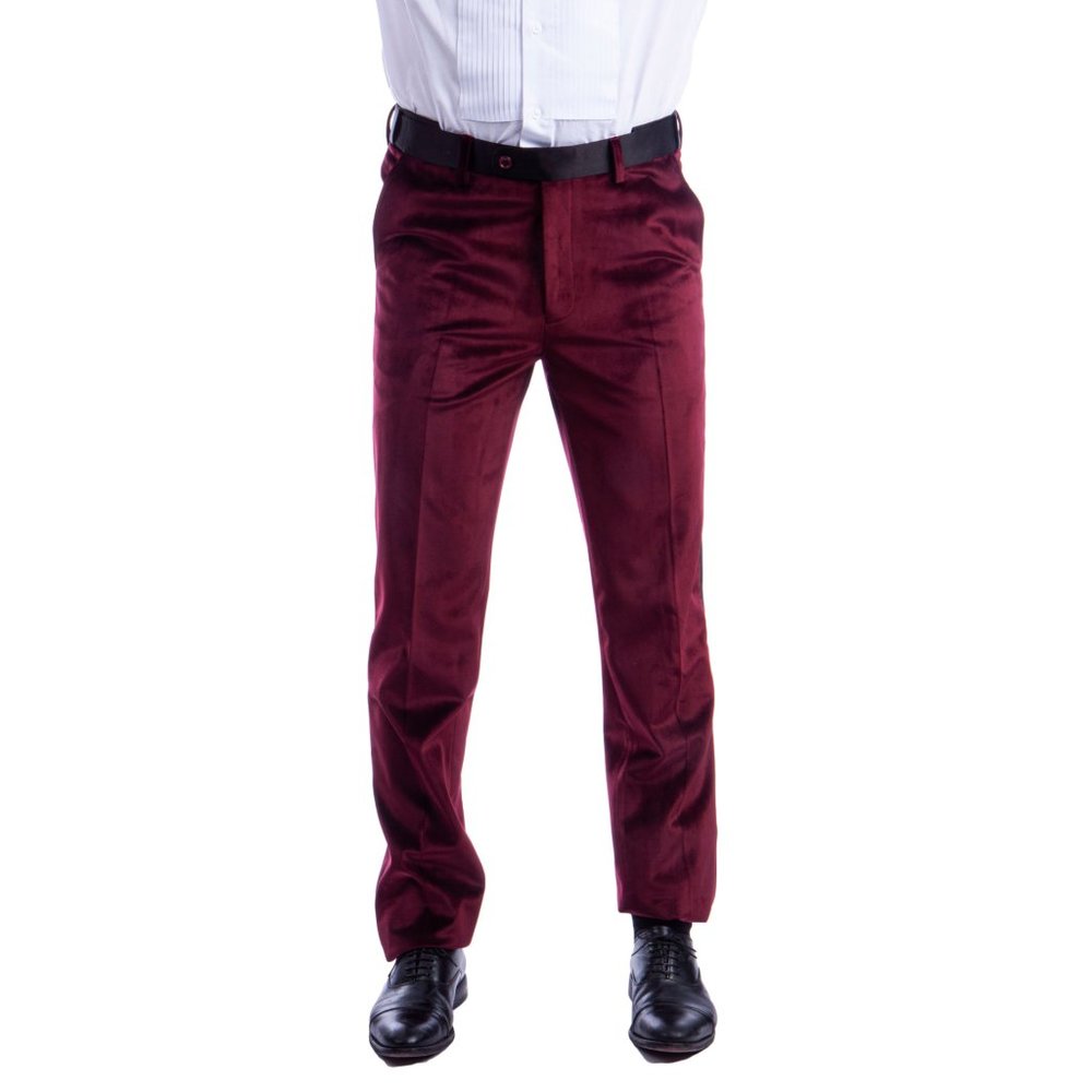Burgundy Velvet Luxe: Elevate Your Wardrobe with These Trousers